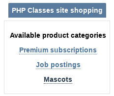 PHP Classes site shopping